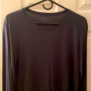Figs long sleeve navy underscrub, medium